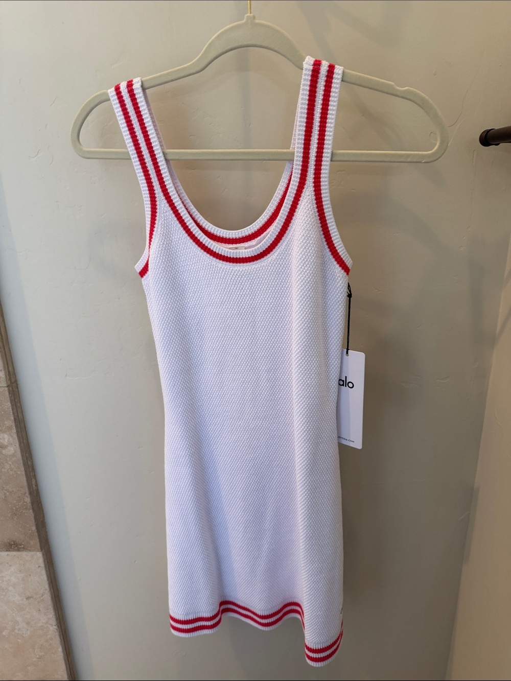Alo White & candy red !! limited edition dress!!